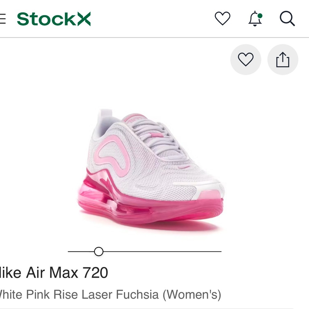 Nike Air Max 720 size 9.5 women’s 
White Pink Rise Laser Fuchsia with box
